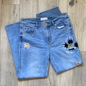 The LOFT Flower Embroidered Jeans